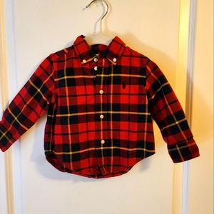 Plaid long sleeve Ralph Lauren dress shirt